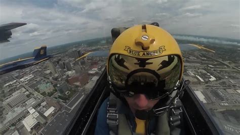 Blue Angels pilots in the cockpit of an F/A-18 Hornet