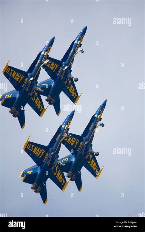 Blue Angels F/A-18 Hornets in flight