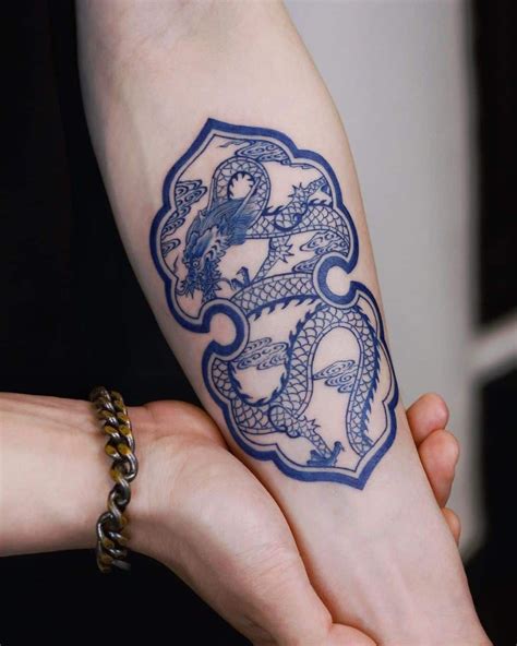 Blue Ink Tattoo Design 3