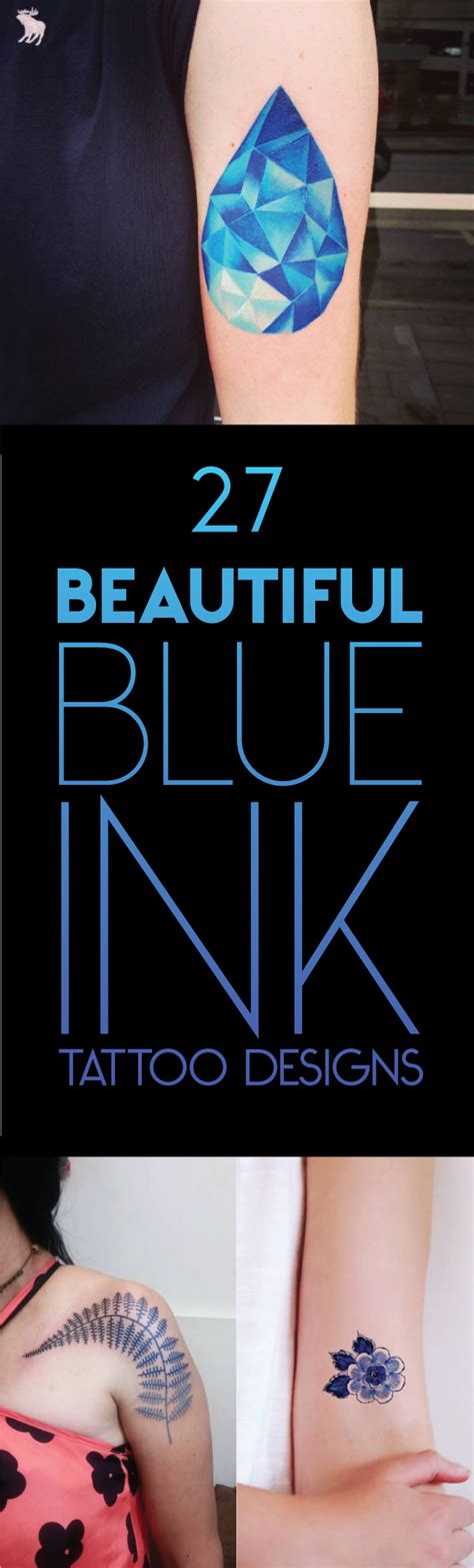 Blue Ink Tattoo Design 5