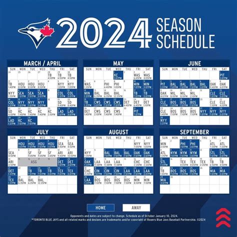 Blue Jays Schedule