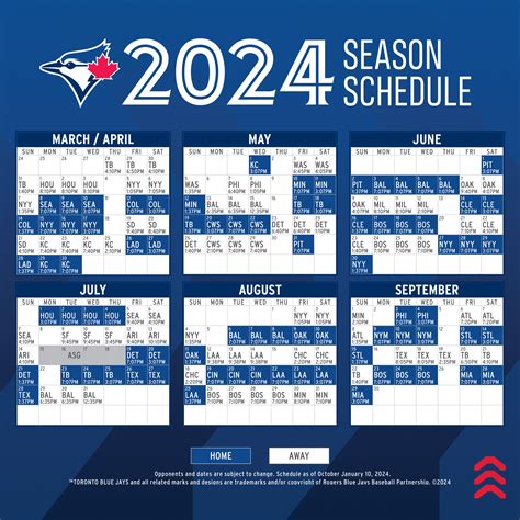 Blue Jays August Schedule