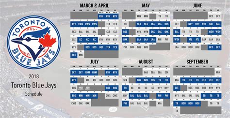 Blue Jays Schedule Printable