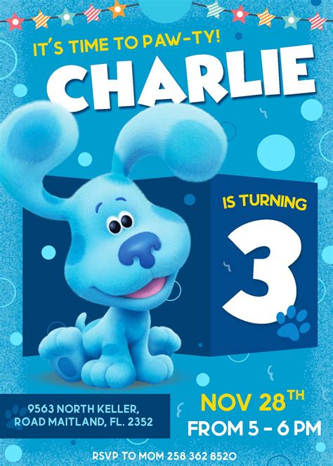 Blues Clues Birthday Invitations Templates