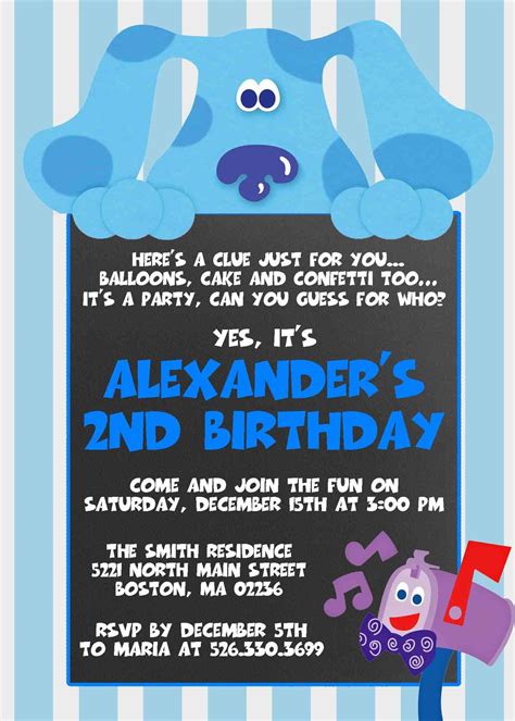 Blues Clues Birthday Invitations Templates Gallery 10