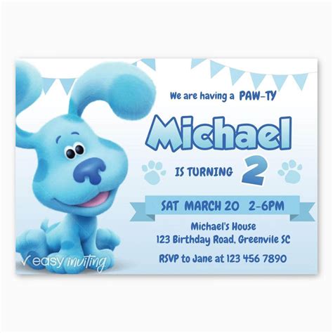 Blues Clues Birthday Invitations Templates Gallery 4