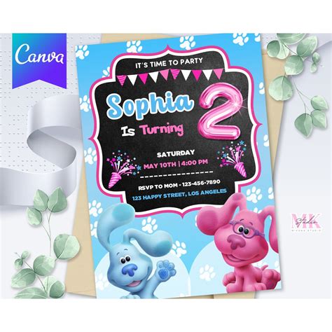 Blues Clues Birthday Invitations Templates Gallery 5