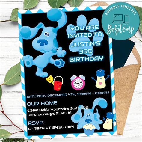 Blue's Clues Invitation Idea 1