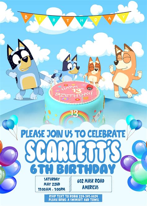 Bluey Birthday Card Ideas