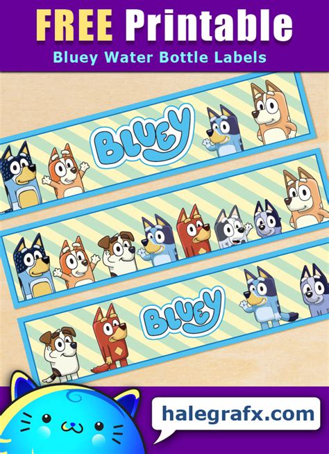 Bluey Drink Label Template