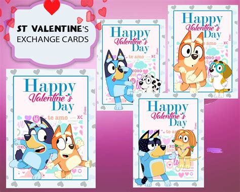 Bluey Valentine's Card Design 3