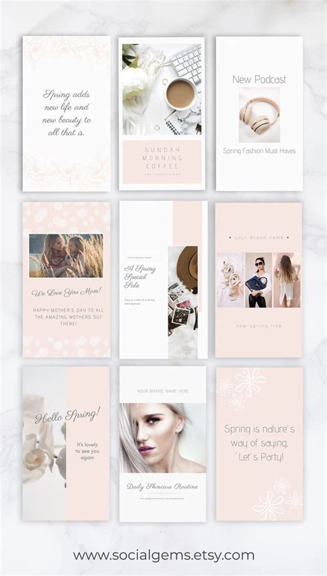 Blush Pink Instagram Story Template