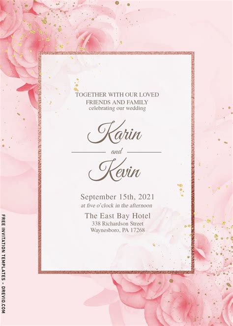 Blush Pink Wedding Invitation Designs