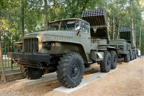 The BM-21 Grad is a 122mm multiple rocket launcher system that has been in service since the 1960s.