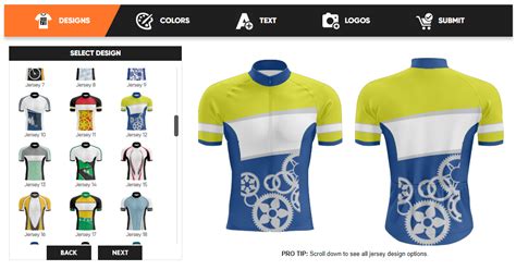 BMX jersey design software template