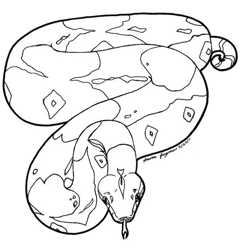 Boa constrictor coloring page