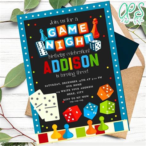 Board Game Invitation Template 2