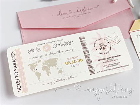 Boarding Pass Wedding Invitation