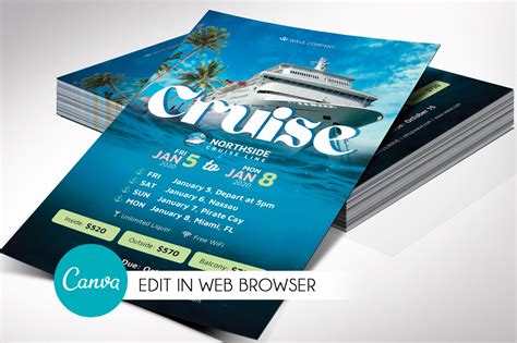 Boat Cruise Flyer Template Canva