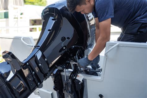 Boat Engine Mechanic at Work