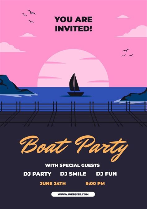 Boat Party Flyer Template 10