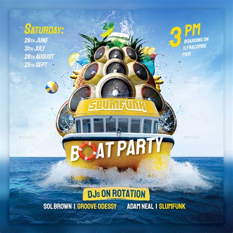 Boat Party Flyer Template 5