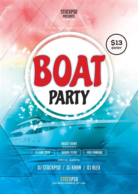 Boat Party Flyer Template 6