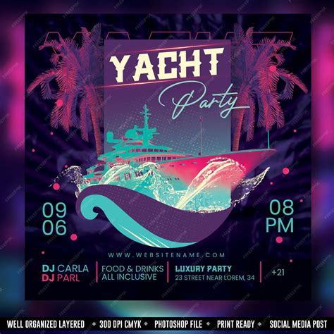 Boat Party Flyer Template 9