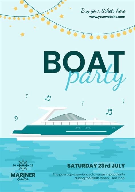 Boat Party Invitation Call-to-Action