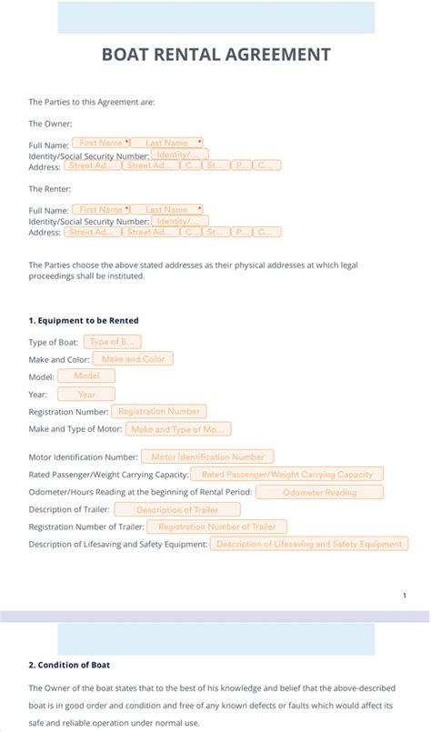 Boat Slip Lease Template PDF Example