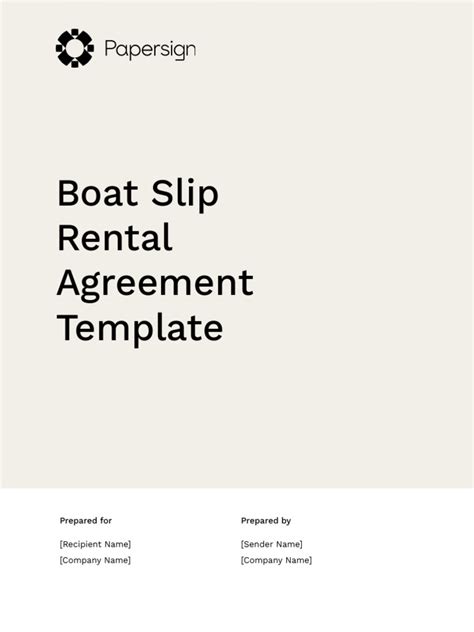 Boat Slip Rental Contract Template PDF Example