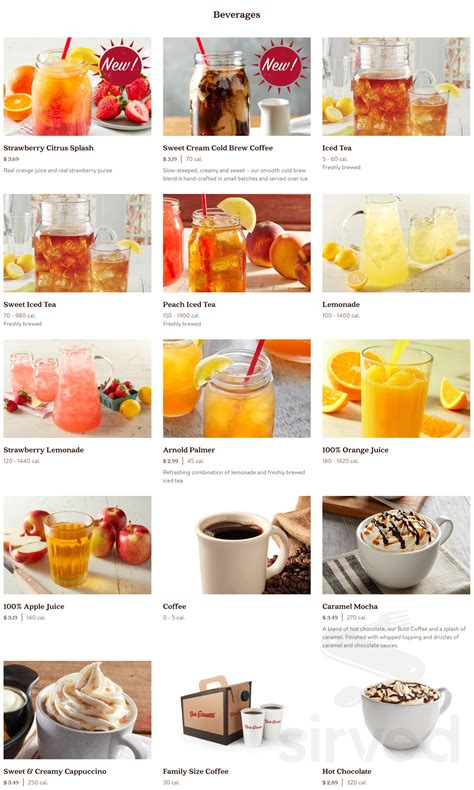 Bob Evans Beverages Menu