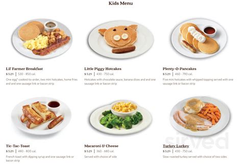 Bob Evans Kids Menu