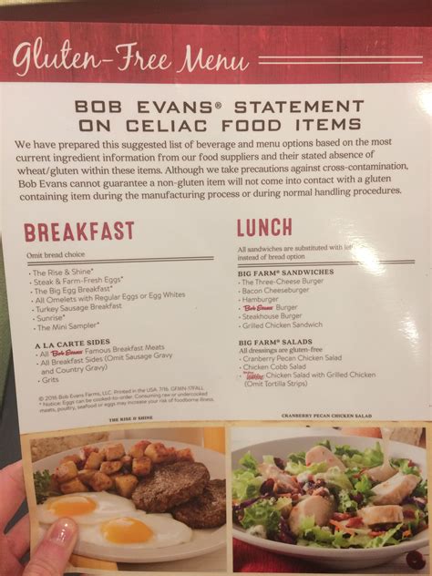 Bob Evans Vegetarian Menu