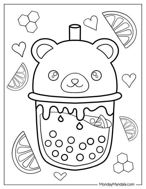 Boba Coloring Book Pages