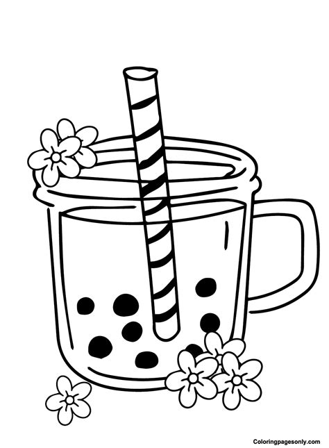 Boba Shop Coloring Pages