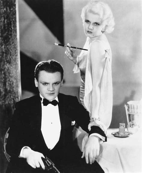 Bobby Vernon with Jean Harlow on set