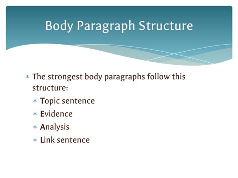 Body Paragraph Structure Introduction