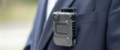 Body-worn camera attached to a soldier's chest