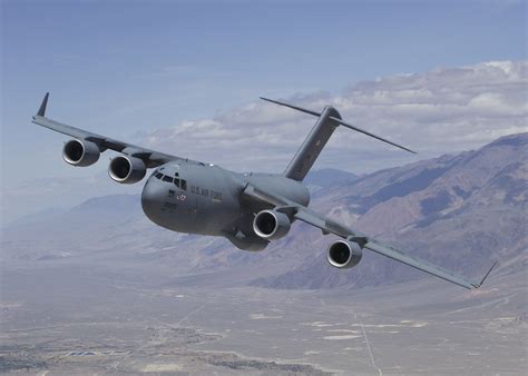 The Boeing C-17 Globemaster III on a runway