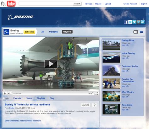 Boeing Social Media Channels