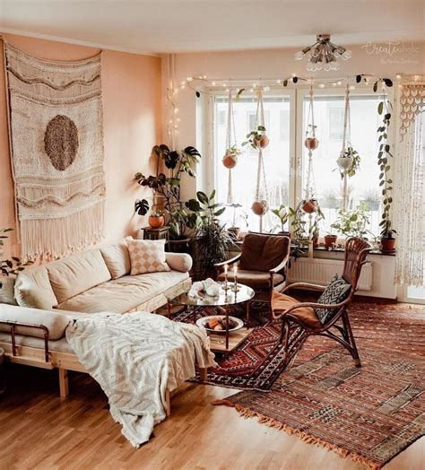 Bohemian chic interior design template