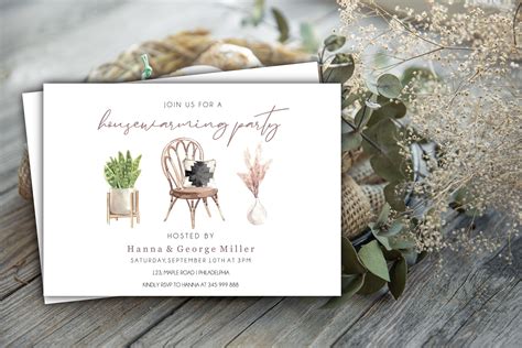 Bohemian Housewarming Party Invitation