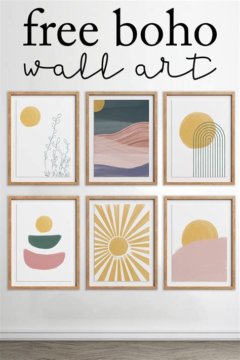 Boho Art Printables for Wall Decor and Inspiration