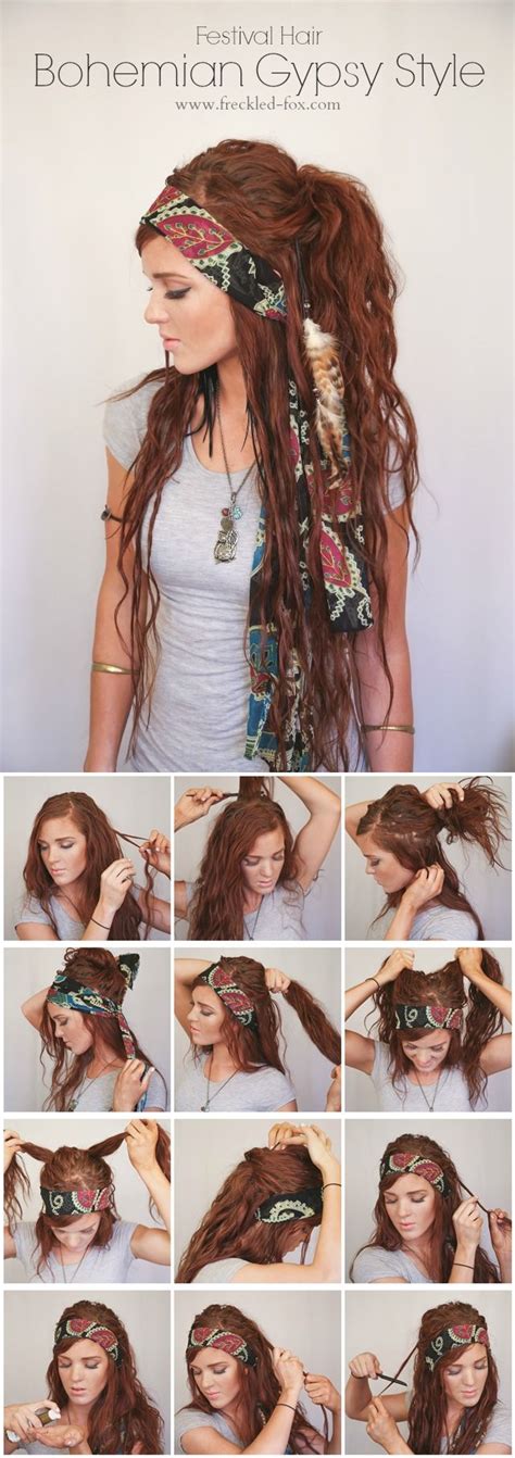 Boho chic hair template