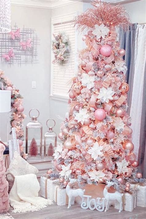 Boho Chic Pink Christmas Tree Decoration