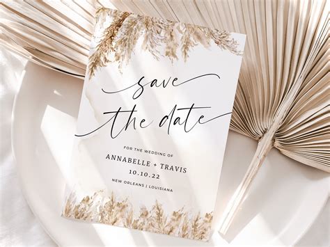 Boho Chic Save the Date Template