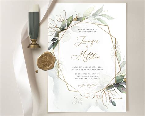 boho chic wedding invitation background