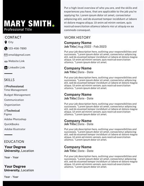 Bold CV Template