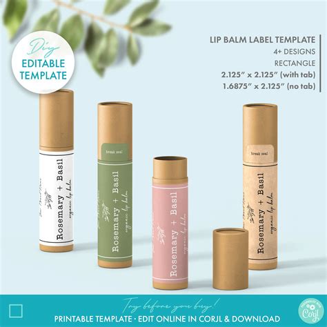 Bold and eye-catching chapstick tube label design